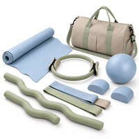 Kit d'accessoires professionnels de Pilates : Tapis de yoga, chevillères et poignets lestés, Power Ring, équipement de fitness commercial pour salle de sport