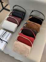 Tas Selempang Wanita Kulit Sapi Asli Suede Model Pensil, Tas Bahu Mini Kotak dengan Ritsleting, OEM ODM Custom