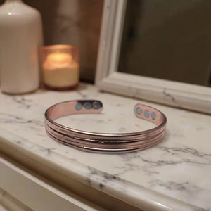 男女光泽可调纯铜磁疗袖带 - Product Image 5