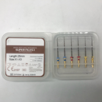 Venta Directa de Fábrica: Limas Dentales Super Files II 25mm Mixtas X1-X3 #   Instrumentos Dentales de Canal Radicular de Niti Dorado con Activación por Calor