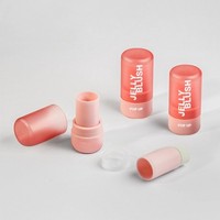 Fournisseur d'usine, flacons de blush en gelée rose, contenants cosmétiques vides avec bouchon à vis et matériau PP