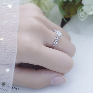 MSR-642 18K oro donna gioielli personalizzati laboratorio diamante anello solitario regalo e fedi nuziali per donna - Product Image 6