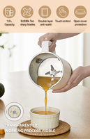 Mixeur pour lait végétal avec couvercle en verre transparent, mixeur de cuisine haut de gamme en acier inoxydable 304 pour pâte de riz, lait de soja et jus