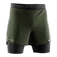 Shorts de sport pour hommes, design à 2 couches, doublure intérieure avec poche, anti-friction, séchage rapide et contrôle des odeurs pour l'entraînement quotidien à la course à pied