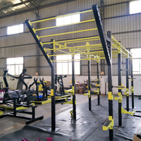 Structure de Cross Fit Commerciale Multifonctionnelle en Métal, Hauteur Réglable, pour Entraînements, Rack de Musculation, Équipement de Barres de Traction, Échelle d'Escalade