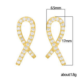 Eleganti Orecchini a Perno con Cuori Intrecciati, Stile Coreano, Gioielli da Donna alla Moda, per Uso Quotidiano, Regalo Chic - Product Image 3