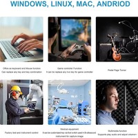 Adaptateur USB pour clavier et souris préprogrammés, avec commande au pied USB, pour jeux PC, multimédia informatique et affichage d'images d'échographie