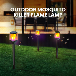 Para Dayoung, lámpara de jardín recargable para exteriores, luces de cadena de llama <span class=keywords><strong>con</strong></span> función de Zapping de insectos, asesino de mosquitos sólido - Product Image 2