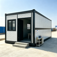 Installation rapide, maison modulaire préfabriquée pliable de 20 pieds, hôtel moderne, espace de bureau temporaire extérieur