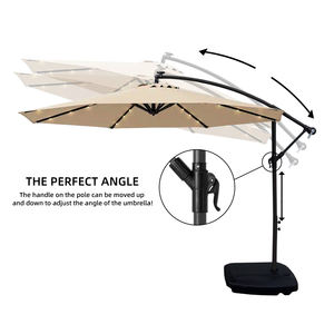 Parasol de patio à bras articulé à énergie solaire de haute qualité commercial de 10 pieds avec inclinaison réglable Parasol de jardin - Product Image 5