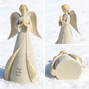 Figura de Ángel Orando en Resina, <span class=keywords><strong>Estatua</strong></span> Religiosa Inspiradora para Decoración del Hogar e Iglesia - Product Image 5