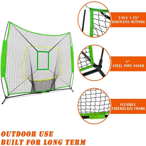 Tùy Chỉnh 6*6ft/7 * 7FT Xách Tay Bóng Chày Đánh Net Softball Bóng Chày Thực Hành Mục Tiêu Net Bóng Đá Bóng Chày Đào Tạo Lưới - Product Image 4