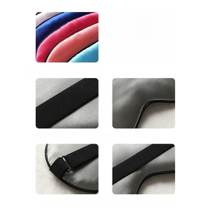 Atmungsaktive Satin-Schlafmaske, einfarbige, lichtblockierende Augenmaske für Reisen und Nachtschlaf, individuelle Logo-Werbe-Augenabdeckung - Product Image 3