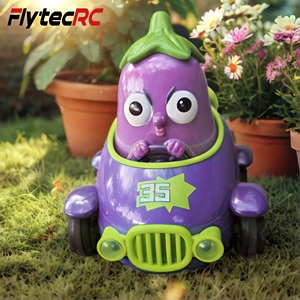 Voiture télécommandée Y03 2,4 GHz en forme d'aubergine, mini jouet électrique RC avec lumières LED, rotation à 360°, haute vitesse pour enfants - Product Image 2