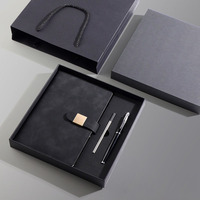 Stardawn - Juego de Regalo de Cuaderno de Lujo con Logotipo Personalizado, 100 Hojas, Cuero PU, Cierre Magnético, Elegante, Ejecutivo, Corporativo, Empresarial