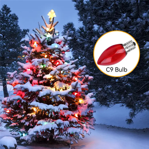 चिकनी पारदर्शी मल्टीकोर सेंसर गार्डन सजावट c9 छिपा क्रिसमस स्ट्रिंग प्रकाश बल्ब - Product Image 5