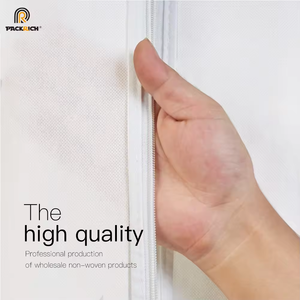 Trắng Tùy Chỉnh Rõ Ràng Không Dệt <span class=keywords><strong>Ouma</strong></span> Phù Hợp Với Wedding Dress Chống Bụi Bìa Không Dệt Tùy Chỉnh Thiết Kế In Túi May Mặc - Product Image 4