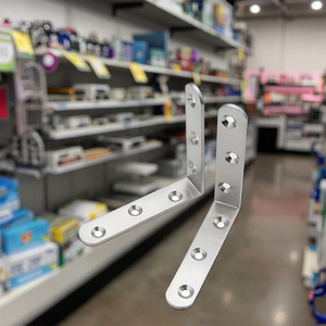 Bán Buôn Duy Nhất Hai Mặt 80 80 20Mm Thép Không Gỉ L-Hình Góc Góc Góc Cố Định Khung Giá Cho Đồ Nội Thất Cho Giường Gỗ - Product Image 5