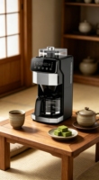 Cafetera Eléctrica Anbolife de 1050W con Molinillo, Acero Inoxidable, Programable 24H, Pantalla Táctil, Función Mantener Caliente, para Hogar y Cocina