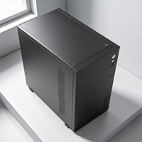 Q1 Black Mini Tower PC Case ITX MATX Support Long GPU 3.5HDD DIY Gaming Computer Chassis Steel Mesh Front Panel
