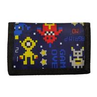 Dompet Kartu Lipat Tiga Motif Benang Terbuka Model Oxford untuk Pelajar Anak-anak dengan Kantong Koin, Dompet Pendek Motif Kartun untuk Anak Laki-laki dan Perempuan