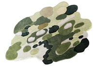Tapis en peluche vert mousse 3D jacquard tufté à la main, antidérapant, moelleux, écologique, imperméable, adapté aux animaux domestiques, pour salon et couloir