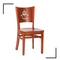 Chaise de salle à manger moderne en bois massif avec dossier incurvé pour maison, hôtel, restaurant ou bar, meubles pour salon et appartement