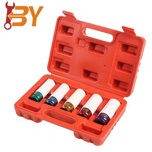 उपकरण 5 टुकड़े 1/2 ड्राइव मिश्र धातु में अतिरिक्त पतली दीवार पहिया अखरोट रक्षक प्रभाव सॉकेट सेट - Product Image 2