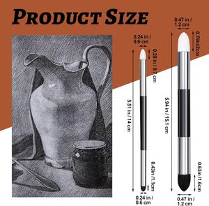 Bview lavable croquis essuyer surbrillance ombre détail outil de correction Double tête réutilisable mélange éponge stylo pour Art Blender - Product Image 4
