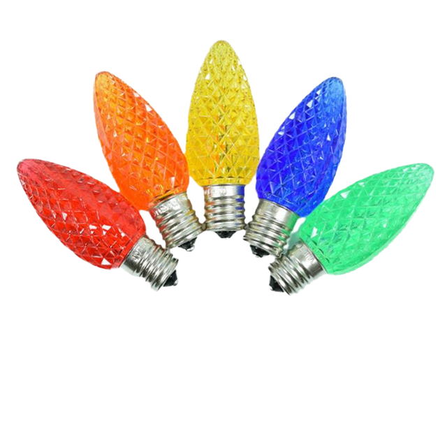 C9 E17 LED Replacement Bulb E17 Base Plastic 500ft Indoor/Outdoor RGBW Christmas String Lights