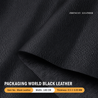 Cuir multi-textures noir de 0,5 mm avec support non tissé pour sacs, portefeuilles, albums photo, boîtes et étuis à lunettes
