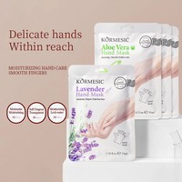 KORMESIC 35ml Vente en gros Masque pour les mains à l'aloe vera et à la lavande Noël Régénération de la peau Soin des mains Nourrissant Blanchissant pour peau neutre