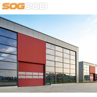 Porte sectionnelle industrielle automatique à levage, en acier, étanche, moderne, pour entrepôt, logistique d'usine personnalisée