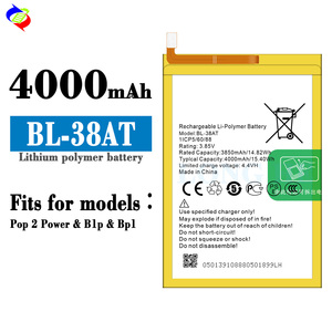 4000mAh BL-38AT BP1 B1p Handy-Akku für Tecno POP 2 Power Batterie - Product Image 2