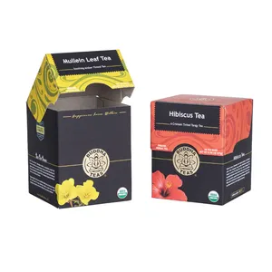 Custom Logo Paperboard Luxury Coffee Small Tea Bag Packaging Box Gift Packing Cardboard Paper Tea Box