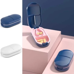 กล่องตัดยาแบบพกพา กล่องใส่ยาที่มีประโยชน์ ที่แบ่งยาเม็ด กล่องใส่ยา - Product Image 3
