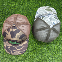 Gorra Trucker Clásica Richardson 112FP con Logotipo Bordado Personalizado, Sublimación de Camuflaje, Malla Transpirable, Perfil Medio, para Viajes al Aire Libre