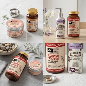Custom Logo Frosted Glass Capsule Bottle Wide Mouth Glass Amber Bottle Health Supplement Medicine <b>Pill</b> <b>Container</b> - Product Image 4