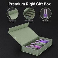Caja de Regalo Magnética Rígida Personalizada con Tapa Abatible, Empaque de Cartón para Cosméticos y Esmalte de Uñas de Lujo con Inserto de Espuma EVA