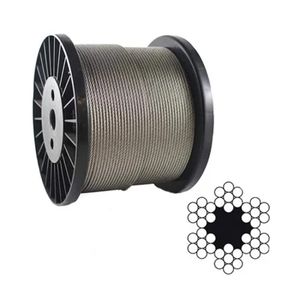 6*7 + FC fune metallica in acciaio al carbonio/acciaio inossidabile con anima in fibra - Product Image 4