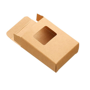 Mini boîtes rectangulaires en papier kraft avec fenêtres transparentes, boîtes à <span class=keywords><strong>savon</strong></span> pour emballages faits <span class=keywords><strong>maison</strong></span>, boîtes à friandises pour emballages cadeaux - Product Image 4