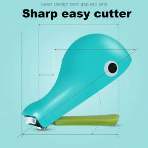 Enfants professionnels manucure outils mignon dessin animé dauphin sécurité en acier inoxydable antidérapant bébé <span class=keywords><strong>coupe</strong></span>-ongles Cutter pour les enfants - Product Image 5