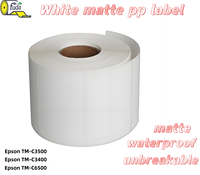 Étiquette en PP blanc mat imperméable à l'encre jet d'encre FUDA pour Epson TM-C3500/C3400/C6500