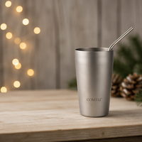 Chope à bière en titane pur à double paroi COMTAI avec isolation thermique de 6 à 12 heures pour le bureau et les voyages