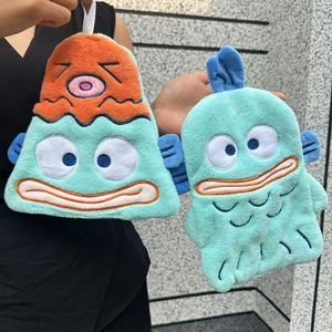Toalla de Felpa de Dibujos Animados, Toalla Absorbente para Limpieza de Manos para Niños, con Diseño de Pulpo Feo y Adorable, Regalo - Product Image 2