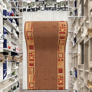 Tappeti Moderni Lunghi Antiscivolo a Pelo Corto <span class=keywords><strong>in</strong></span> <span class=keywords><strong>Plastica</strong></span> per Corridoio, Tappeti a Metro per Corridoi Lunghi, Beige Marrone 67 X 250 cm - Product Image 3