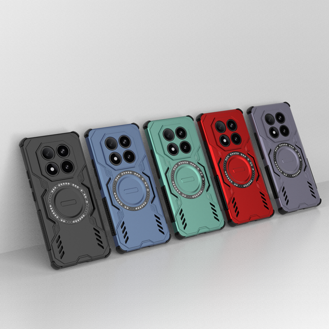 Magnetic Armor Phone Case for Xiaomi Poco X6 F6 C75 X7 for Redmi Note 14 Pro K70E A4 14C 14R Heat Dissipation Wireless Charge