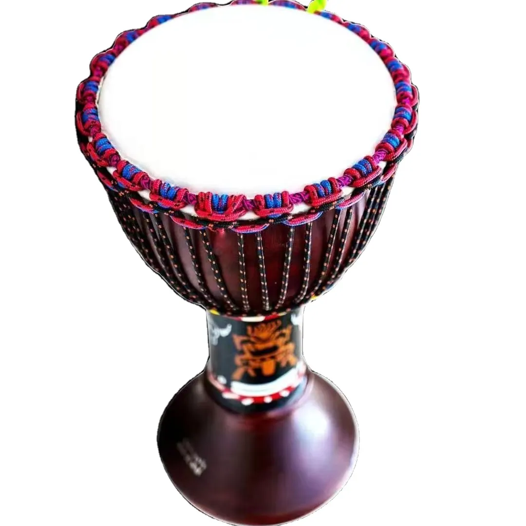 กลอง Djembe หนังไม้10นิ้วกลองแอฟริกัน