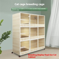 Cage à chat d'intérieur Kih super grande à trois niveaux, armoire de reproduction multi-niveaux Tejia, maison pour animaux de compagnie en liquidation