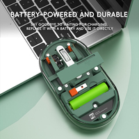Mouse Nirkabel R8 5D Portable Magnetic Silent Click LED Transparan BT 2.4g Usb untuk Laptop Tablet PC Notebook Dengan Baterai